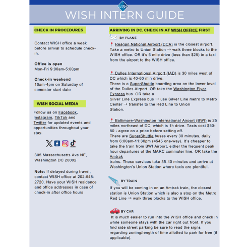 WISH Intern Guide